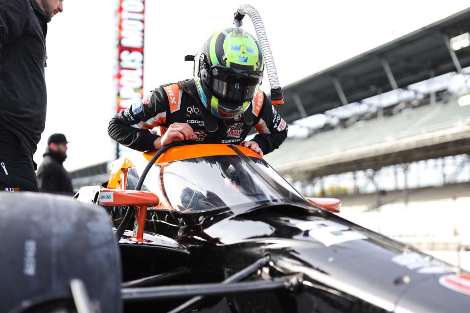 By virtue of finishing 3rd-place in Indy Lights in 2021, Linus Lundqvist landed an IndyCar test day Monday with Andretti Autosport at IMS.