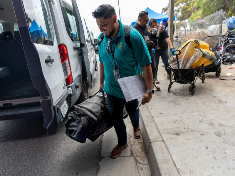 Pathway Home crew members working to remove and rehome unhoused people in Los Angeles County. (Pathway Home)