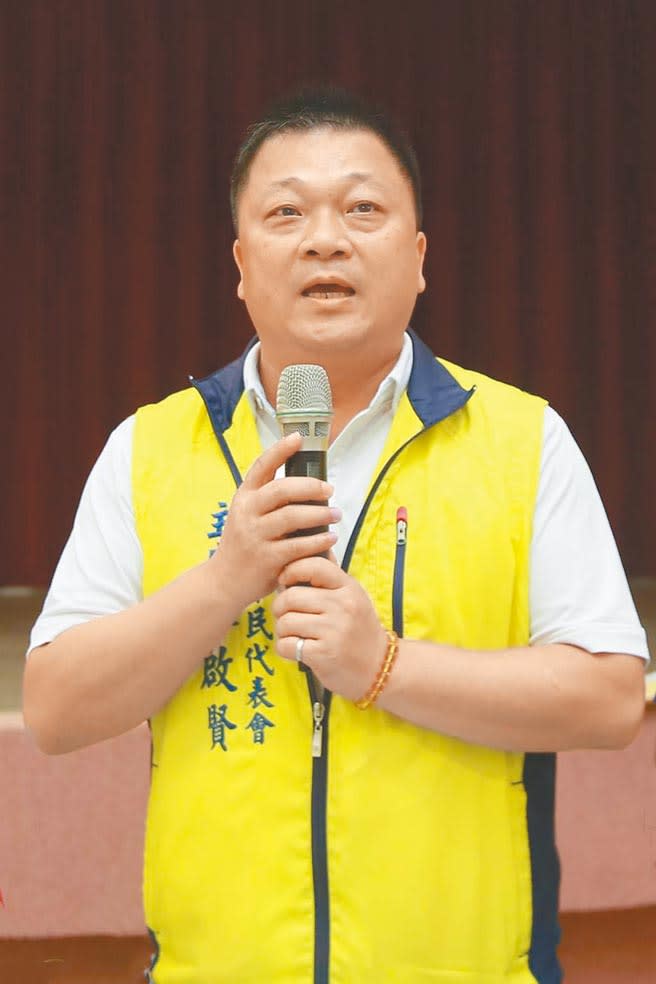 現任竹北市代表會主席林啟賢（見圖），歷任4屆代表實力雄厚，也期望爭取為民眾服務的機會。（羅浚濱攝）