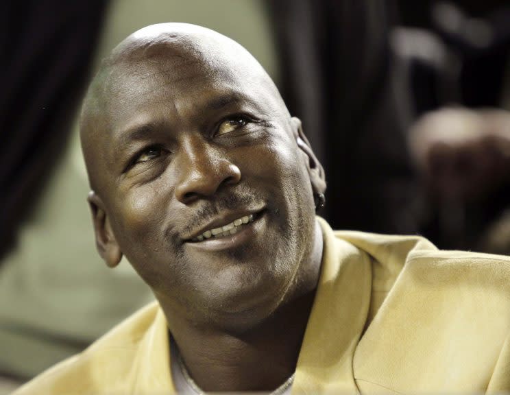 Michael Jordan has teamed up with Derek Jeter for the Marlins. (AP Photo)