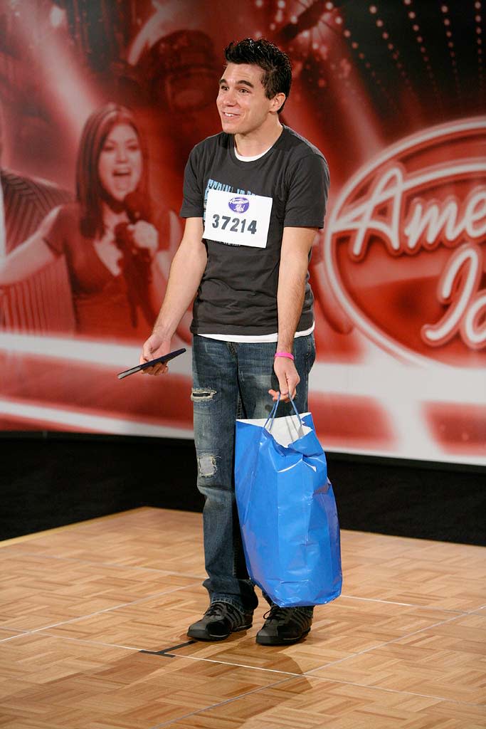 Omaha Audition: Chris Bernheisel 25, Fremont, NE, performs in front of the judges on the 7th season of American Idol.
