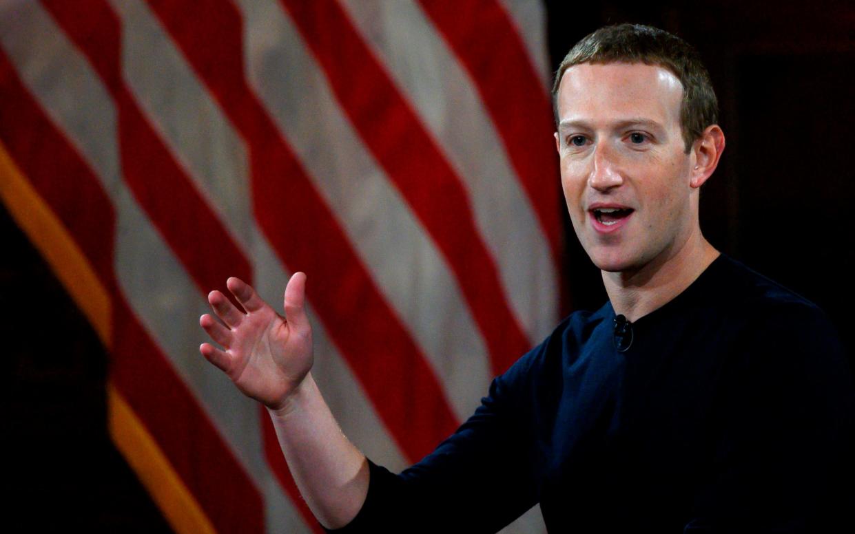 Facebook founder Mark Zuckerberg speaks at Georgetown University in a 'Conversation on Free Expression" in Washington, DC on October 17, 2019 - Andrew Caballero-Reynolds/AFP