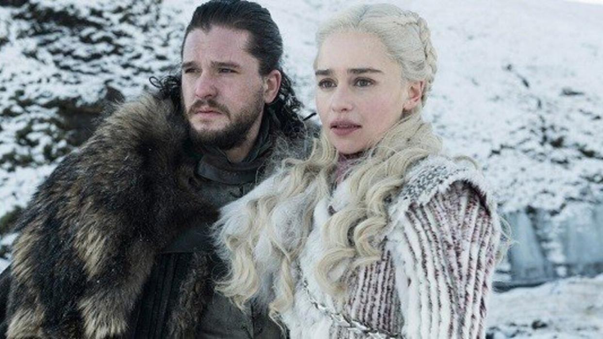   Jon Snow and Daenerys in Season 8 of Game of Thrones. 