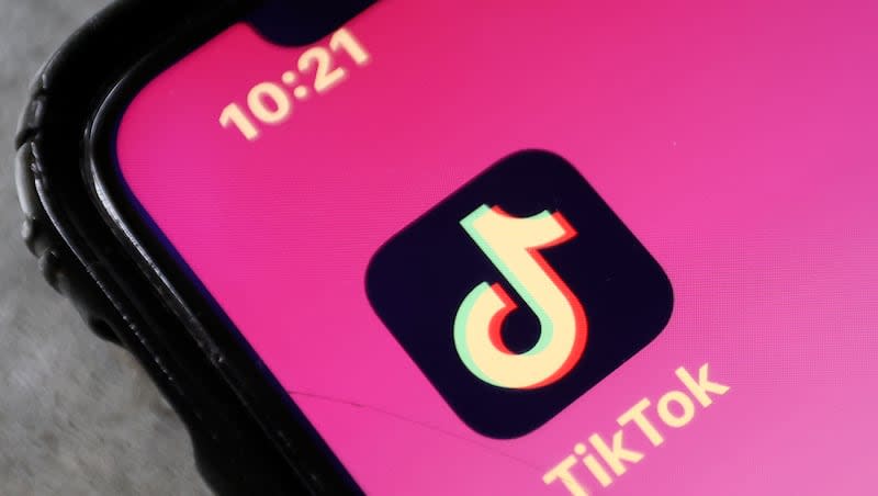 The TikTok app is pictured on an iPhone in Salt Lake City on Wednesday, March 13, 2024.