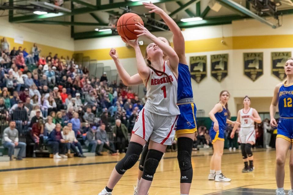 Top-seeded Canisteo-Greenwood met Oakfield-Alabama in the Section V, Class C1 girls basketball finals. The Canisteo-Greenwood Board of Education voted Wednesday to drop its mascot and team name, the Redskins, as of June 30, 2023.