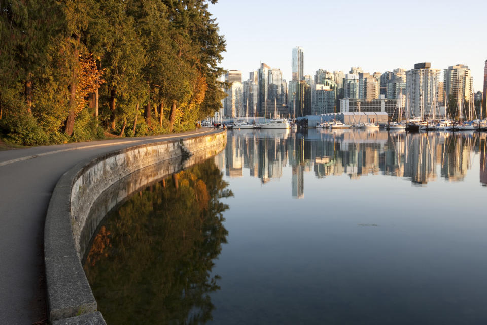 A waterfront road in Vancouver