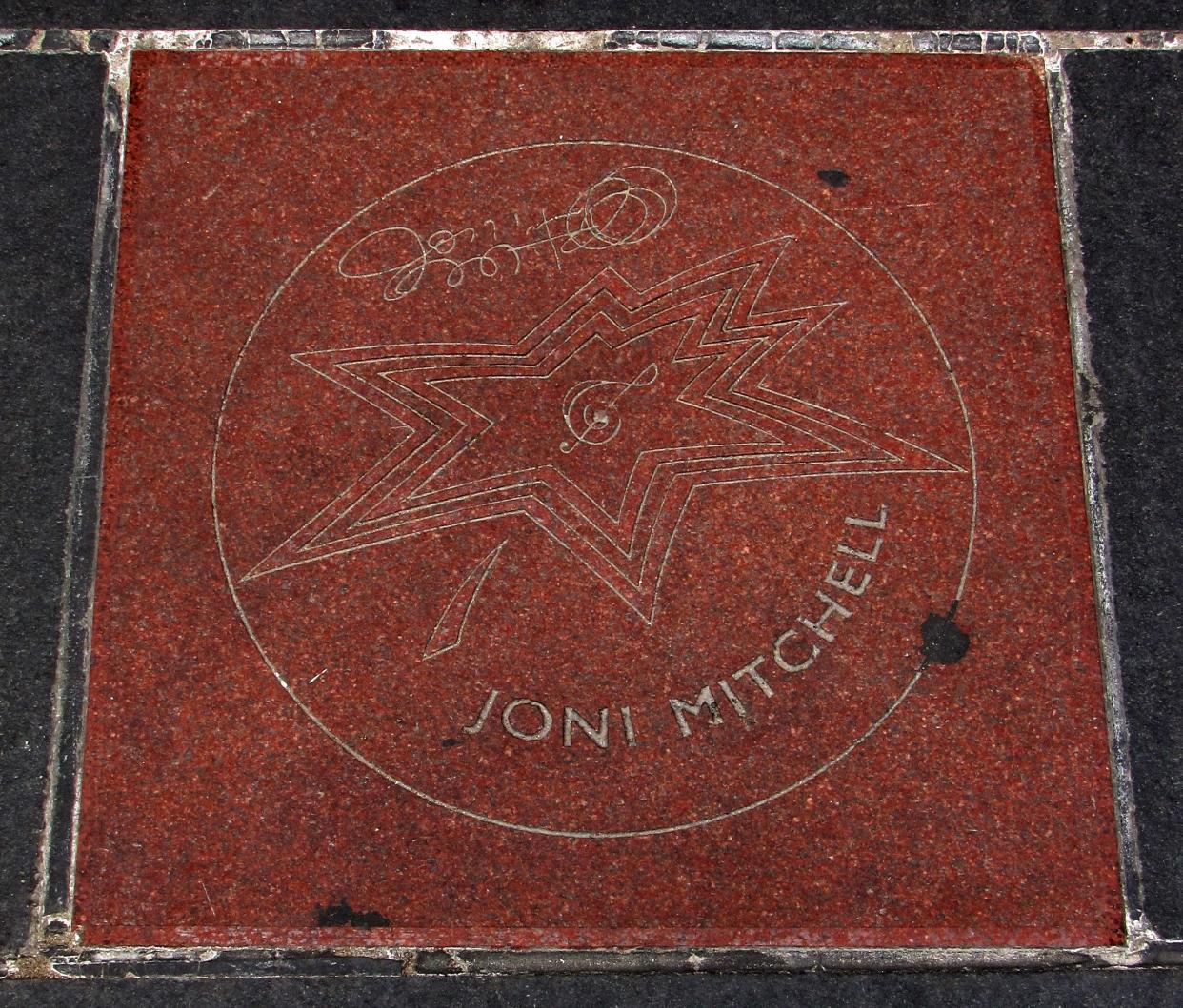 Joni Mitchell's star on Canada's Walk of Fame