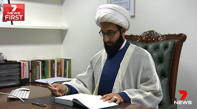 Imam Tawhidi fears for his safety after agreeing with a controversial anti-Islamic speaker. Photo: 7 News