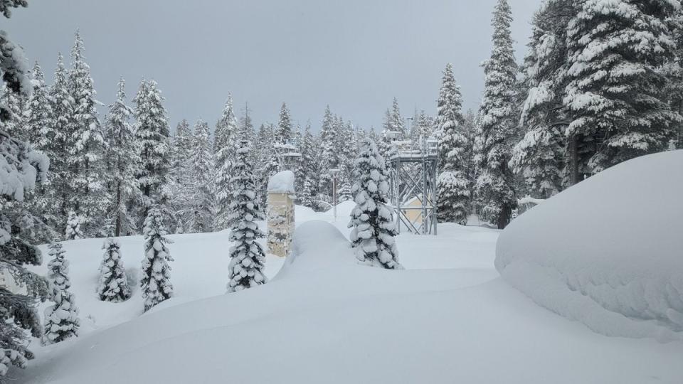 Ten inches of snow fell in the central Sierra Nevada Mountains (University of California, Berkeley Central Sierra Snow Lab)