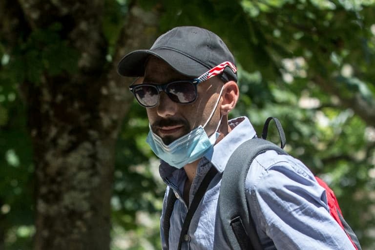 Cédric Jubillar le 12 juin 2021 lors d'une marche blanche organisée à Albi en souvenir de son épouse - Fred SCHEIBER © 2019 AFP