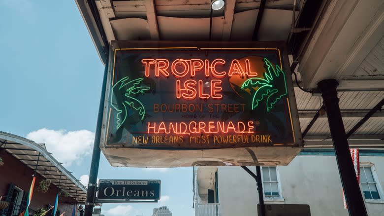 Tropical Isle bar sign
