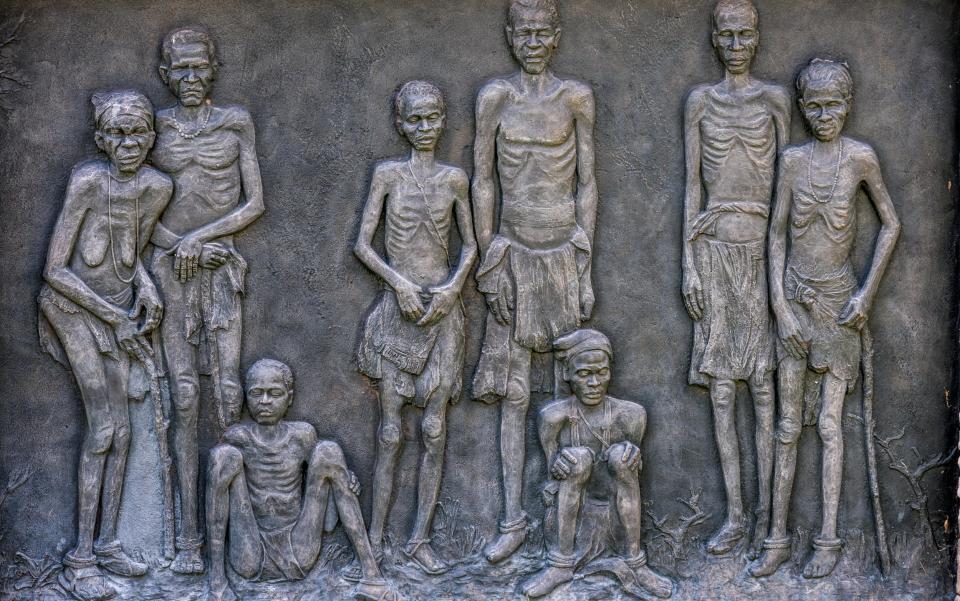 A memorial in Namibia's capital Windhoek remembering the genocide against Nama and Herero peoples by German colonial forces - Guy Oliver / Alamy Stock Photo 