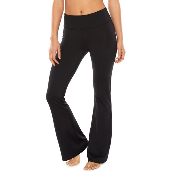 Black Zen High Waist Bell Bottom Flares