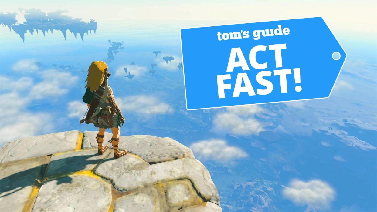  Zelda: Tears of the Kingdom screenshot with a Tom's Guide deal tag 