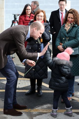 <p>Chris Jackson/Getty</p> Prince William and Florence Boyle in Wrexham on March 1, 2024