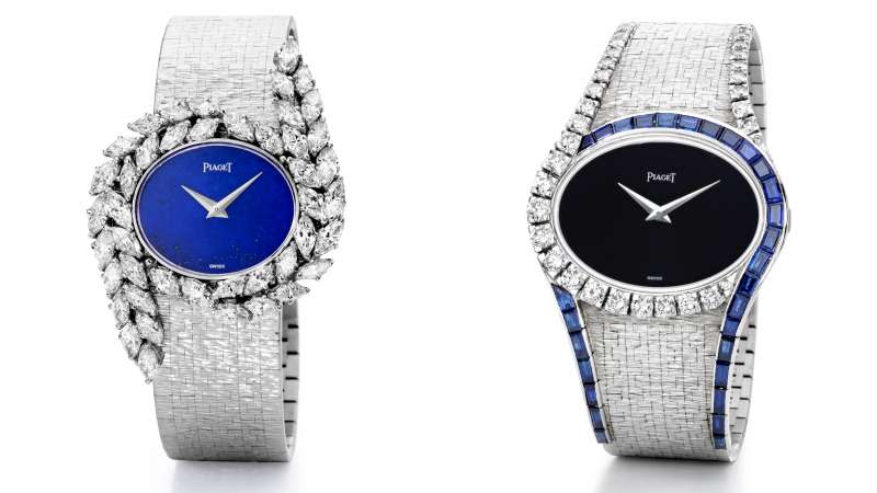 兩錶款分別製作於1977年與1976年，不對稱錶耳、寶石的排列和格外扭曲的線條，透露了出世家設計狂熱與不羈的痕跡（圖/伯爵提供）