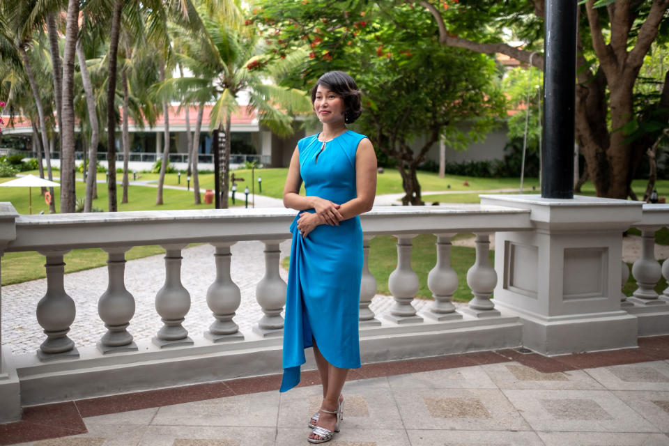 Le Thuy, VinFast's Global CEO, at Vinpearl Nha Trang.<span class="copyright">Linh Pham for TIME</span>