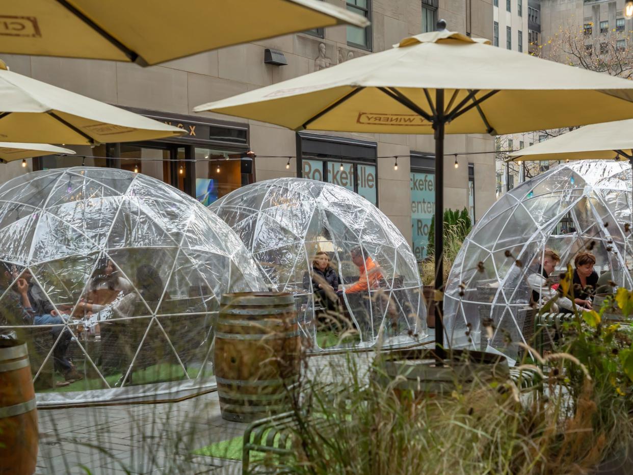 Covid Outdoor Dining Under a Dome