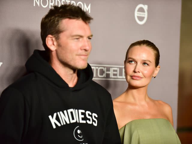 <p>Rodin Eckenroth/FilmMagic</p> Sam Worthington and Lara Worthington attend the 2019 Baby2Baby Gala