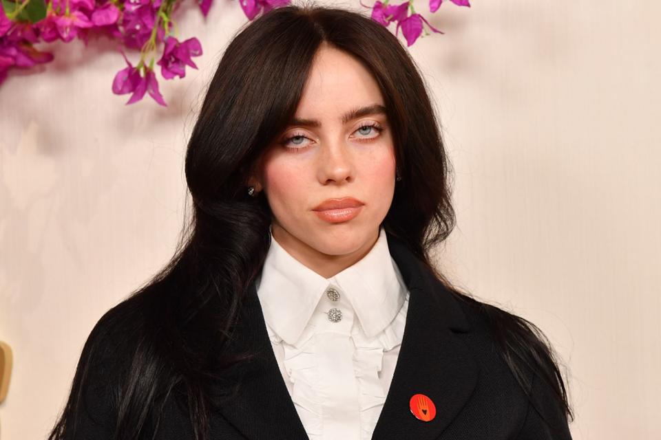 <p>Sarah Morris/WireImage</p> Billie Eilish in Hollywood in March 2024