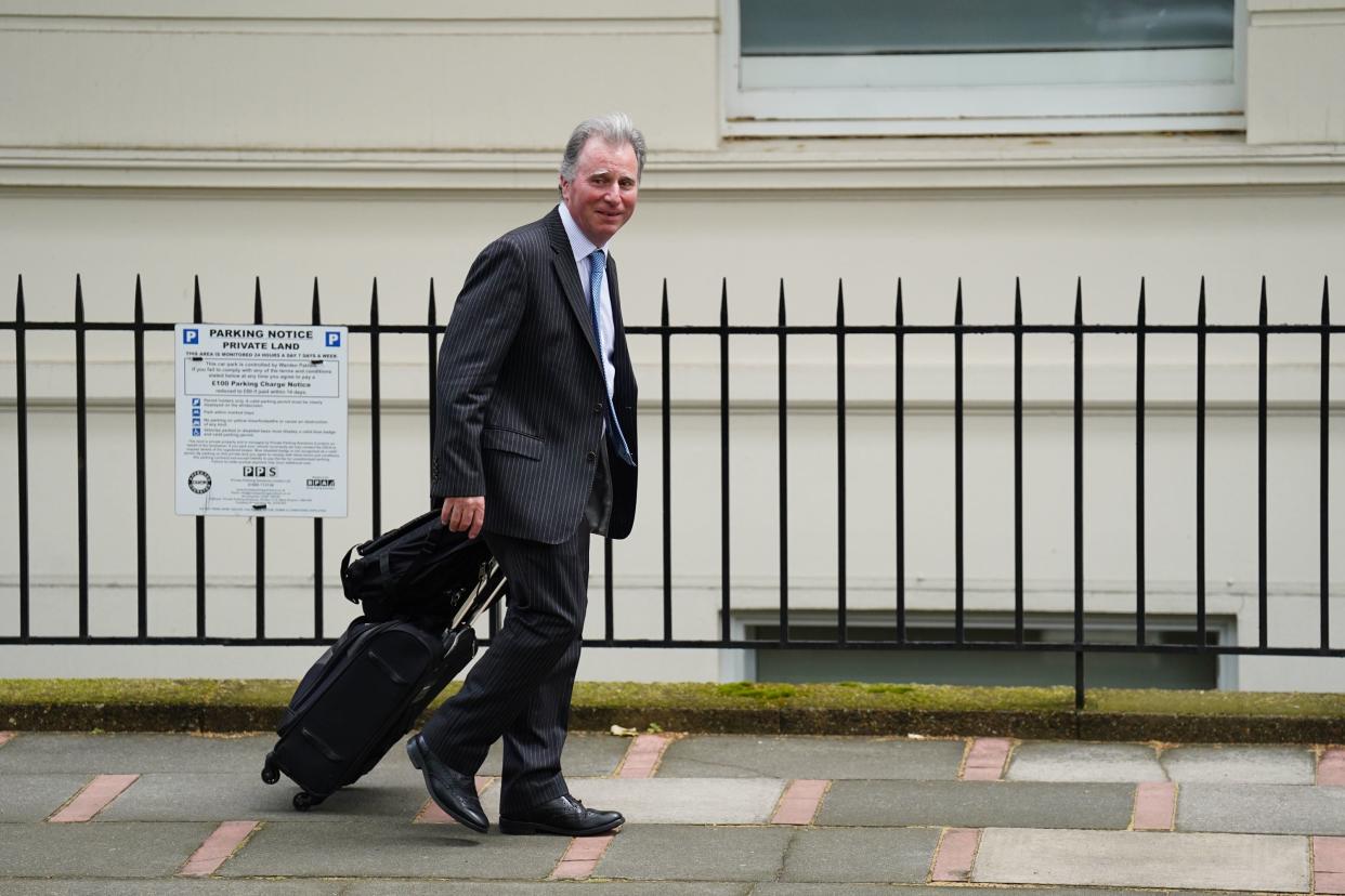Former chancellor of the Duchy of Lancaster Oliver Letwin leaves after giving evidence to the UK Covid-19 Inquiry (PA)