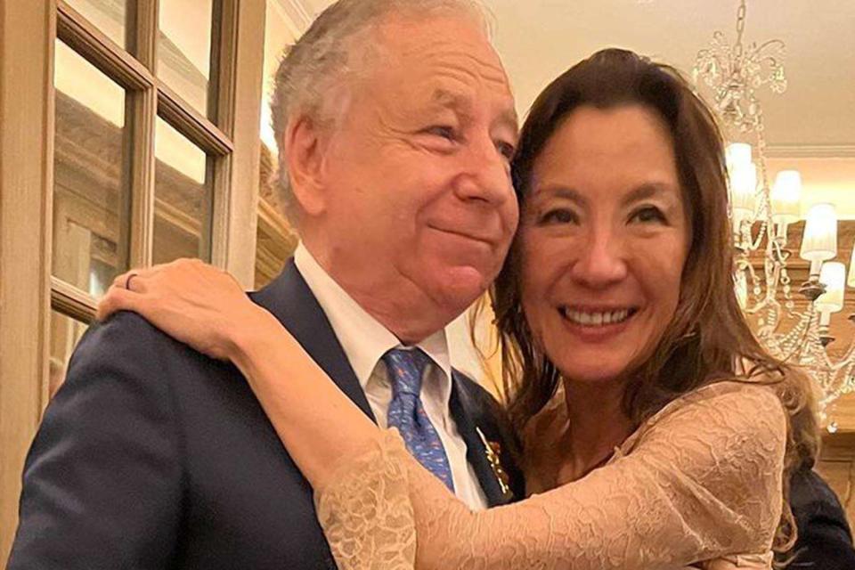 <p>Felipe Massa/Instagram</p> Michelle Yeoh and her husband Jean Todt