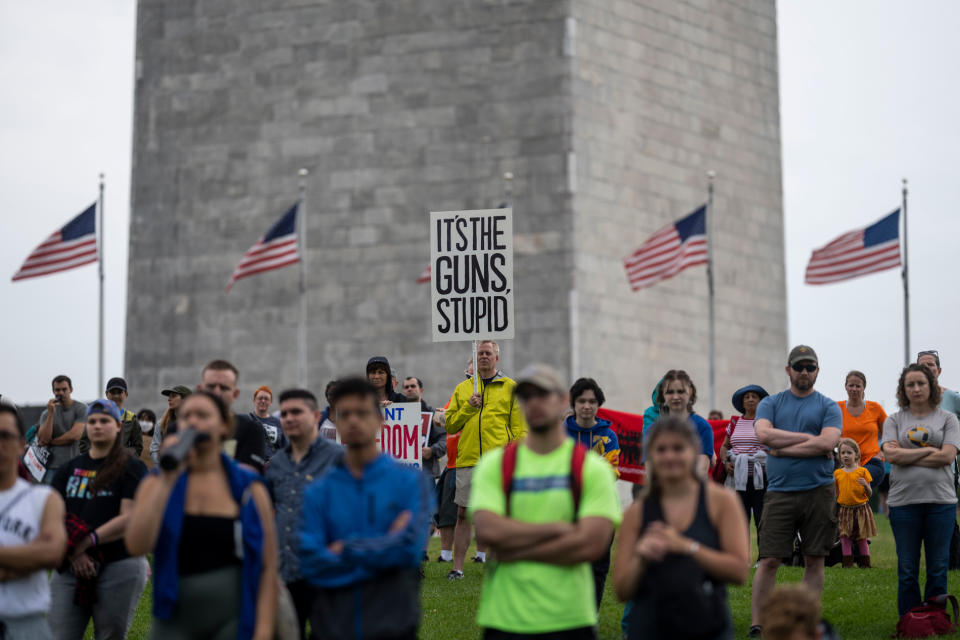 March For Our Lioves rally in Washington DC - Credit: Kent Nishimura/Los Angeles Times/Getty Images