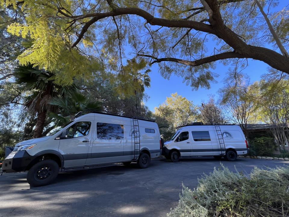 Sprinter vans at Big Picture Ranch.