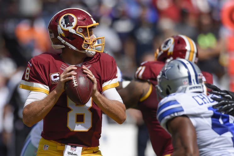 Kirk Cousins threw a terrible interception and the Redskins fell to 0-2 (AP)