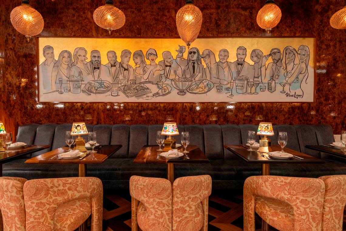 The interior of Delilah, the new supper club in Miami.