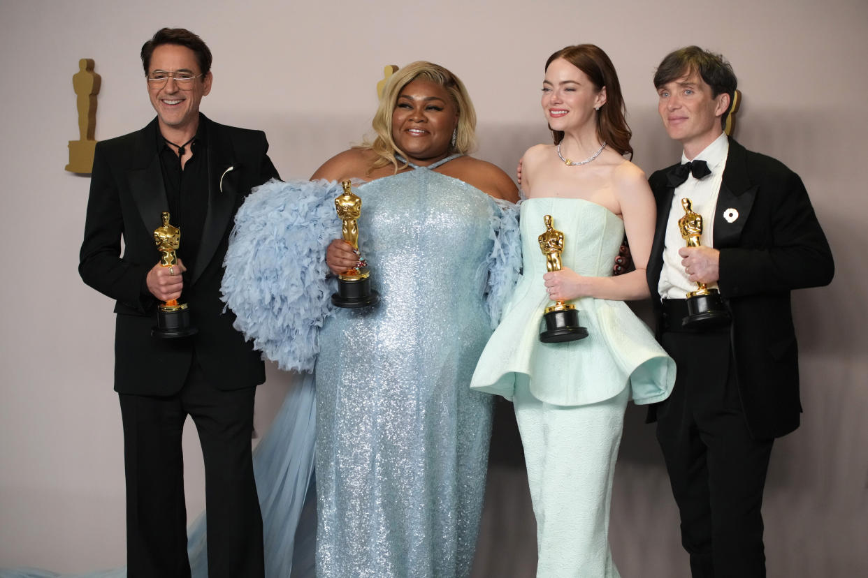 Oscar winners Robert Downey Jr., Da'Vine Joy Randolph, Emma Stone and Cillian Murphy
