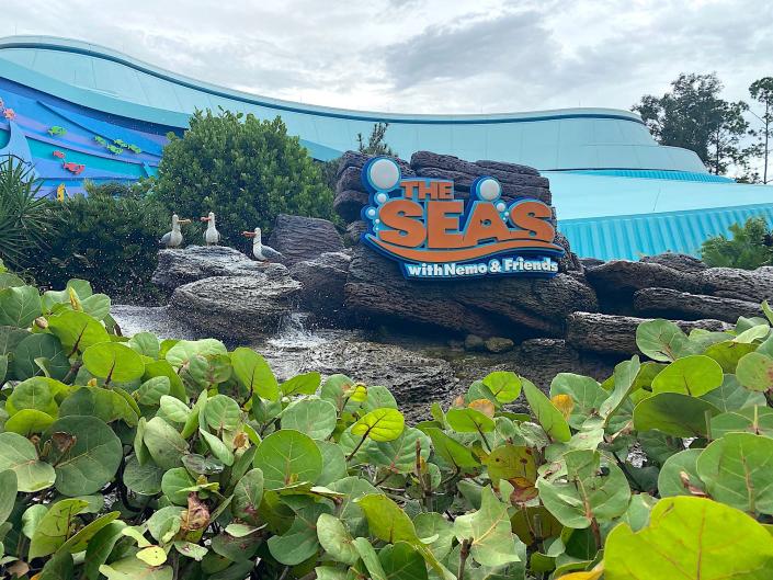 The entrance to The Seas with Nemo &amp; Friends at Epcot in August 2021.