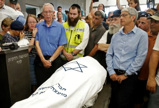 Relatives attended the funeral of 17-year-old Israeli Rina Shnerb in the city of Lod on Friday