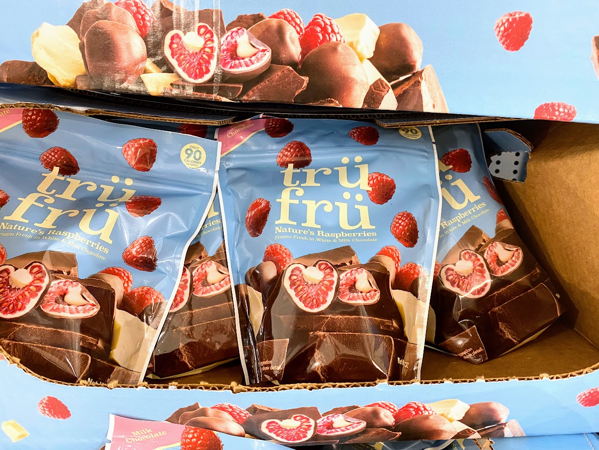 Tru Fru frozen chocolate covered raspberries