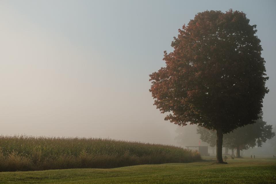 Sunrise near Bolivar was a foggy one, Monday, Oct. 2.