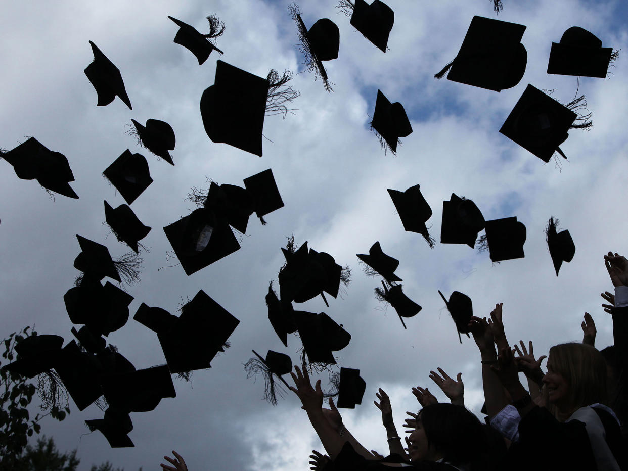 Students on graduating from university: Getty