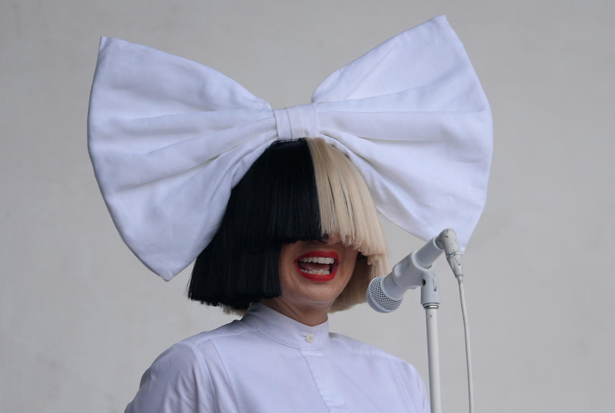 SIA performs on the Virgin Media Stage during the V Festival at Weston Park in Shifnal, Shropshire.