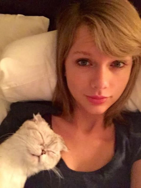 <br><b>Taylor Swift:</b> Oh Tay Tay, if only we all looked like this in the morning. The singer posted this selfie to her Instagram with the caption "woke up like this".