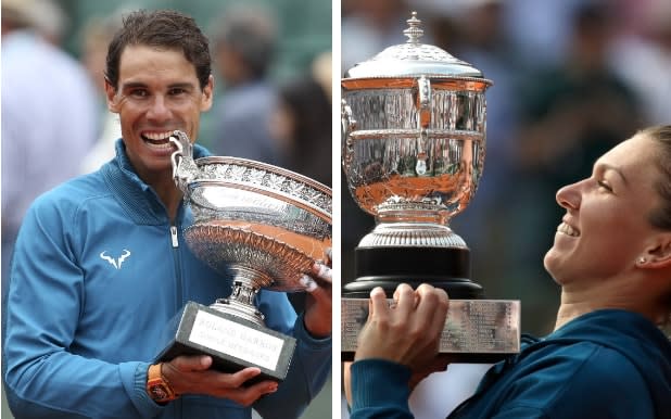 Last year's winners Rafael Nadal and Simona Halep - Getty Images
