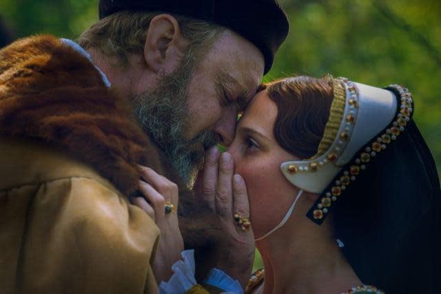 In the spring of 2022, Jude Law and Alicia Vikander filmed Firebrand, the story of King Henry VIII and his wife Catherine Parr, entirely at Haddon Hall.  The film contributed £3.1 million to the Derbyshire economy.  Firebrand is expected to be released in England in late 2023.  (Photo: Larry D. Horricks/Brouhaha Entertainment)