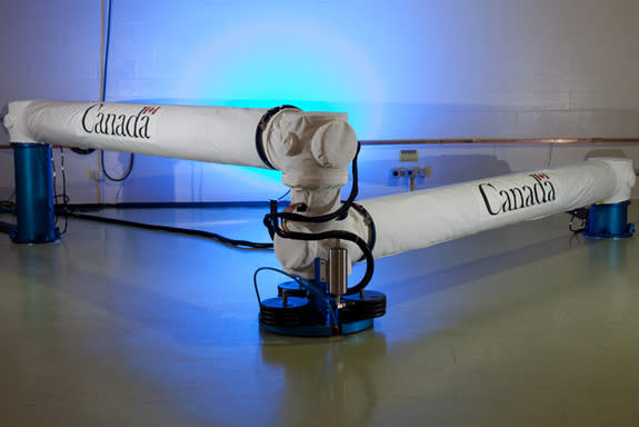 The Next-Generation Large Canadarm is a 15-metre robotic arm which is able to collapse and fit onboard future smaller spacecraft.