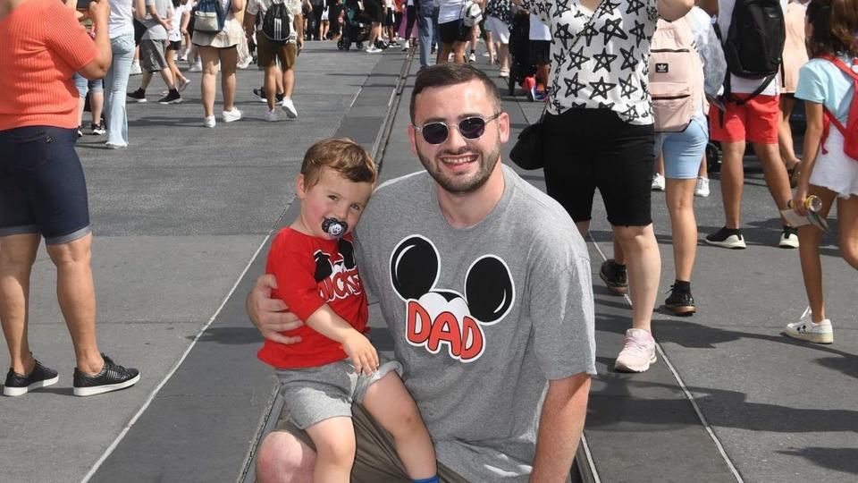 Shaun Malone with his son Louis at Walt Disney World