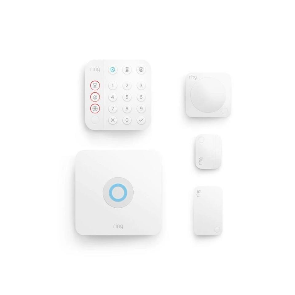 At $200, Ring's 2nd-generation 5-piece alarm kit is the best overall budget system. It comes with a base station, keypad, contact sensor, motion detector and range extender. But it's best for homes under 1,000 square feet.