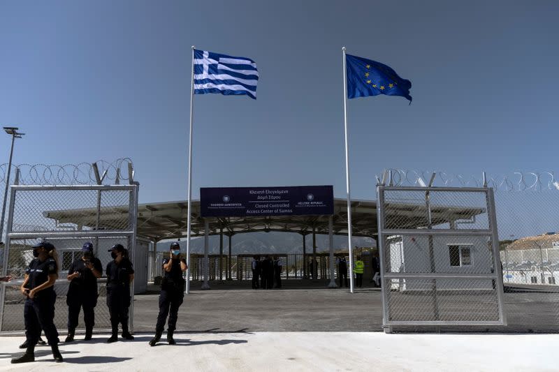 Inauguration of a closed-type migrant camp on the island of Samos