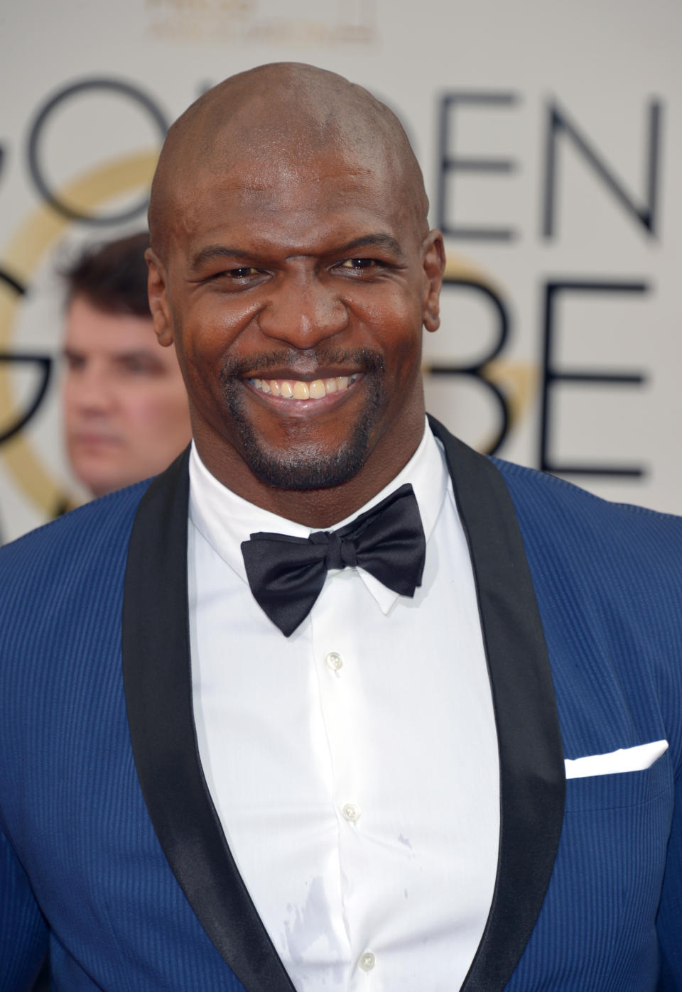 Terry Crews arrives at the 71st annual Golden Globe Awards at the Beverly Hilton Hotel on Sunday, Jan. 12, 2014, in Beverly Hills, Calif. (Photo by John Shearer/Invision/AP)