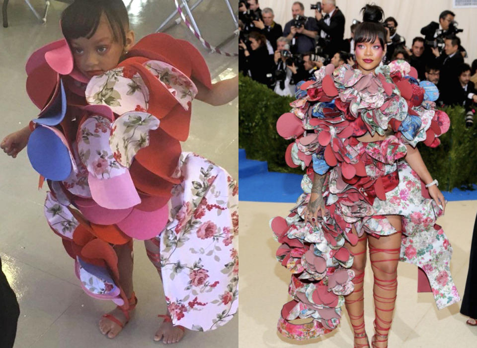 This adorable girl is literally a mini Rihanna. [Photo: Freddy Amazin/ Twitter]