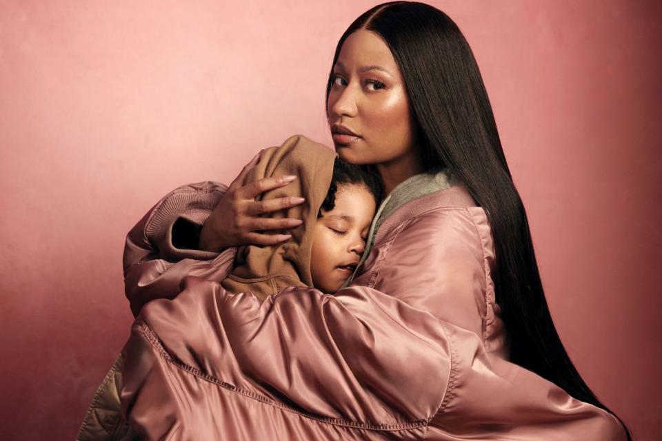 <p>Norma Jean Roy/Vogue</p> Nicki Minaj and her son