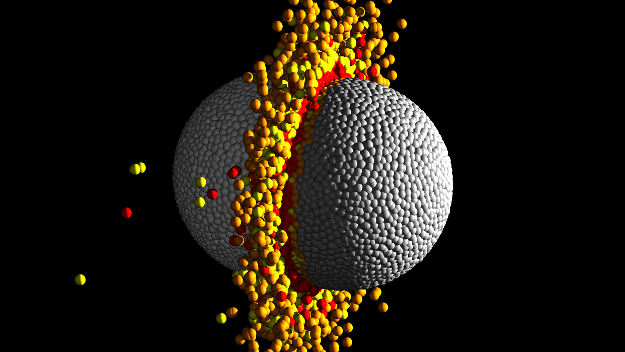 The cosmic collision may be similar to one thought to have formed the moon (PA)