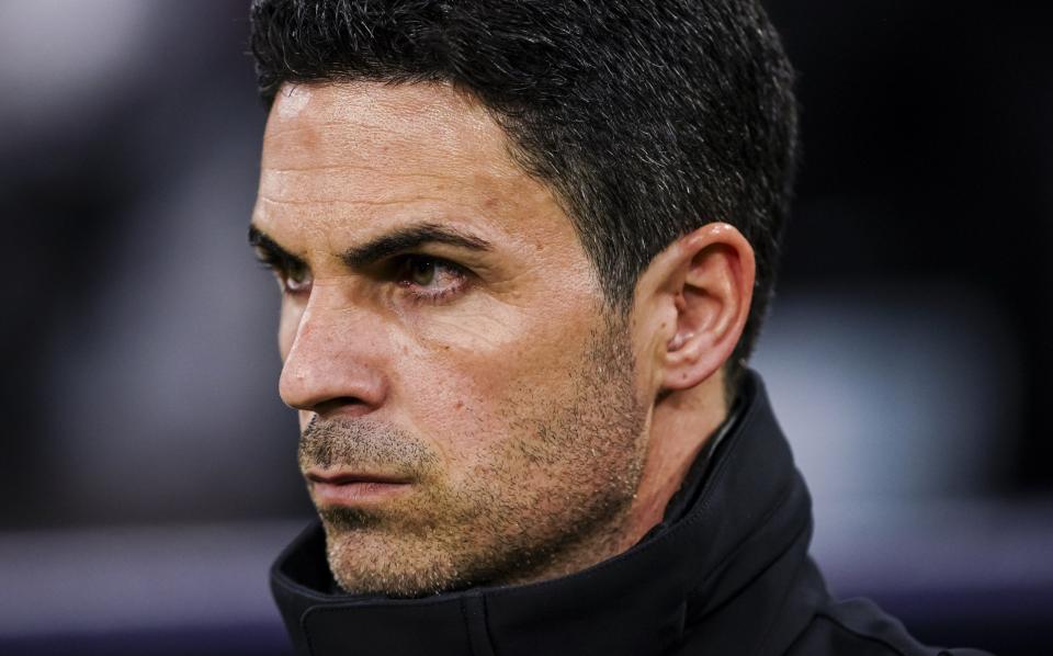 Mikel Arteta looks glum as Arsenal lose to Bayern Munich