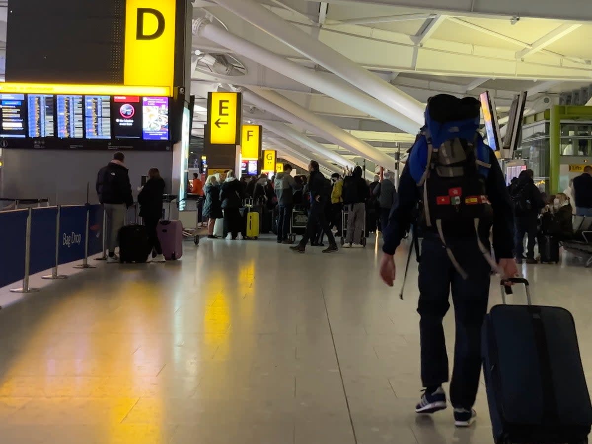 Go slow? Passengers at London Heathrow Terminal 5, home of British Airways (Simon Calder)